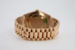 Rolex Day-Date 40 Rose Gold Chocolate Diagnonal Motif Index Dial & Fluted Bezel President Bracelet 228235 - - Image 8