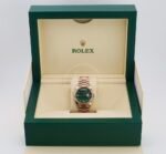 Rolex Day-Date 36 mm President Rose Gold Green Aventurine Diamond Dial Fluted Bezel - 128235 - Image 3