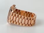 Rolex Day-Date 40 Rose Gold Chocolate Diamond Dial & Fluted Bezel President Bracelet 228235 - - Image 6