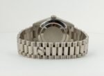 Rolex White Gold Day-Date 40 Watch - Fluted Bezel - Meteorite Baguette Diamond Dial - President Bracelet - 228239 mtdp - Image 8
