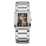Stainless Steel 25mm Diamond Bezel On Gray Dial Quartz