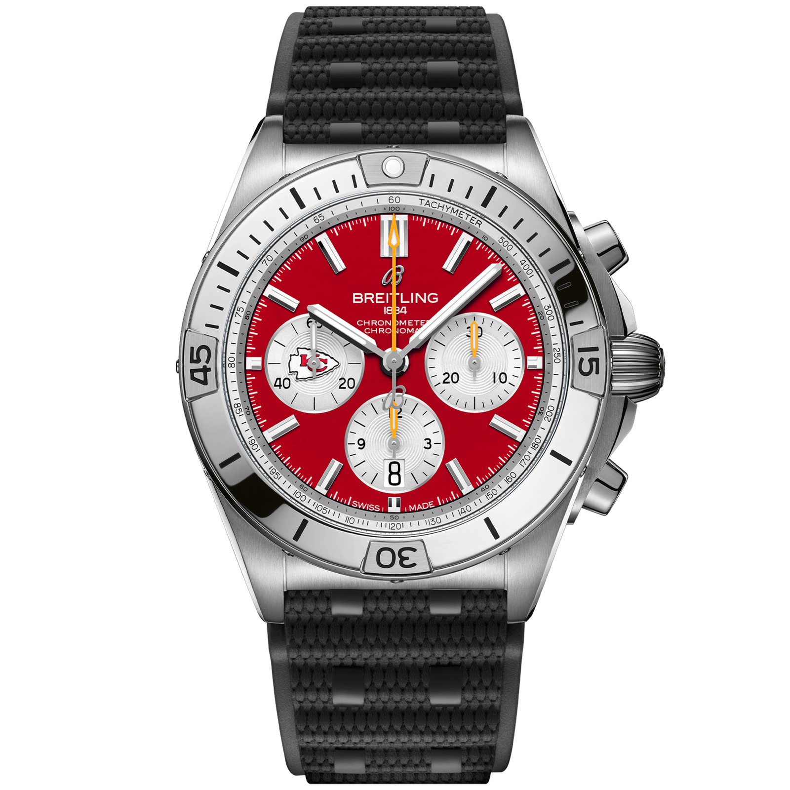 Chronomat_B0142_AB01342B1K5S1_RUBBER_KANSAS_CITY_CHIEFS_DIGITAL-scaled-1.png Chronomat B01 42 NFL Kansas City Chiefs Edition AB01342B1K5S1 - Image 1