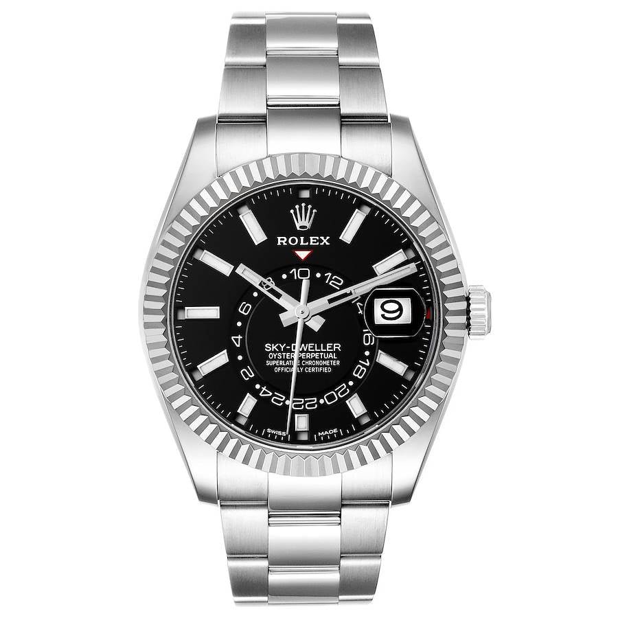IMG-1839.jpg Rolex Sky Dweller Stainless Steel Oyster Bracelet Black Dial 326934 - Image 1