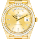 Rolex 18k Yellow Gold Day-Date 40mm, 228348RBR Factory Diamond Bezel and President Bracelet - Image 2