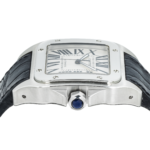Cartier Santos XL Stainless Steel Automatic Watch – 38mm Leather Strap - Image 4