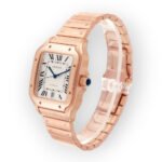 Cartier Santos de Cartier WGSA0018 39.8mm Silvered Opaline Dial With Rose Gold Bracelet - Image 2