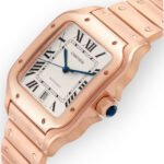 Cartier Santos de Cartier WGSA0018 39.8mm Silvered Opaline Dial With Rose Gold Bracelet - Image 3