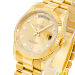 Rolex 18K Yellow Gold Day Date with Champagne Diamond Dial and President Bracelet - Image 2