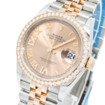 Rolex 36mm Stainless Steel & Everose Gold Datejust 126281RBR with Rose Roman Diamond Dial and Jubilee Bracelet (Year: 2017 to 2019) - Image 2