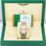 Rolex 36mm Stainless Steel & Everose Gold Datejust 126281RBR with Rose Roman Diamond Dial and Jubilee Bracelet (Year: 2017 to 2019) - Image 6