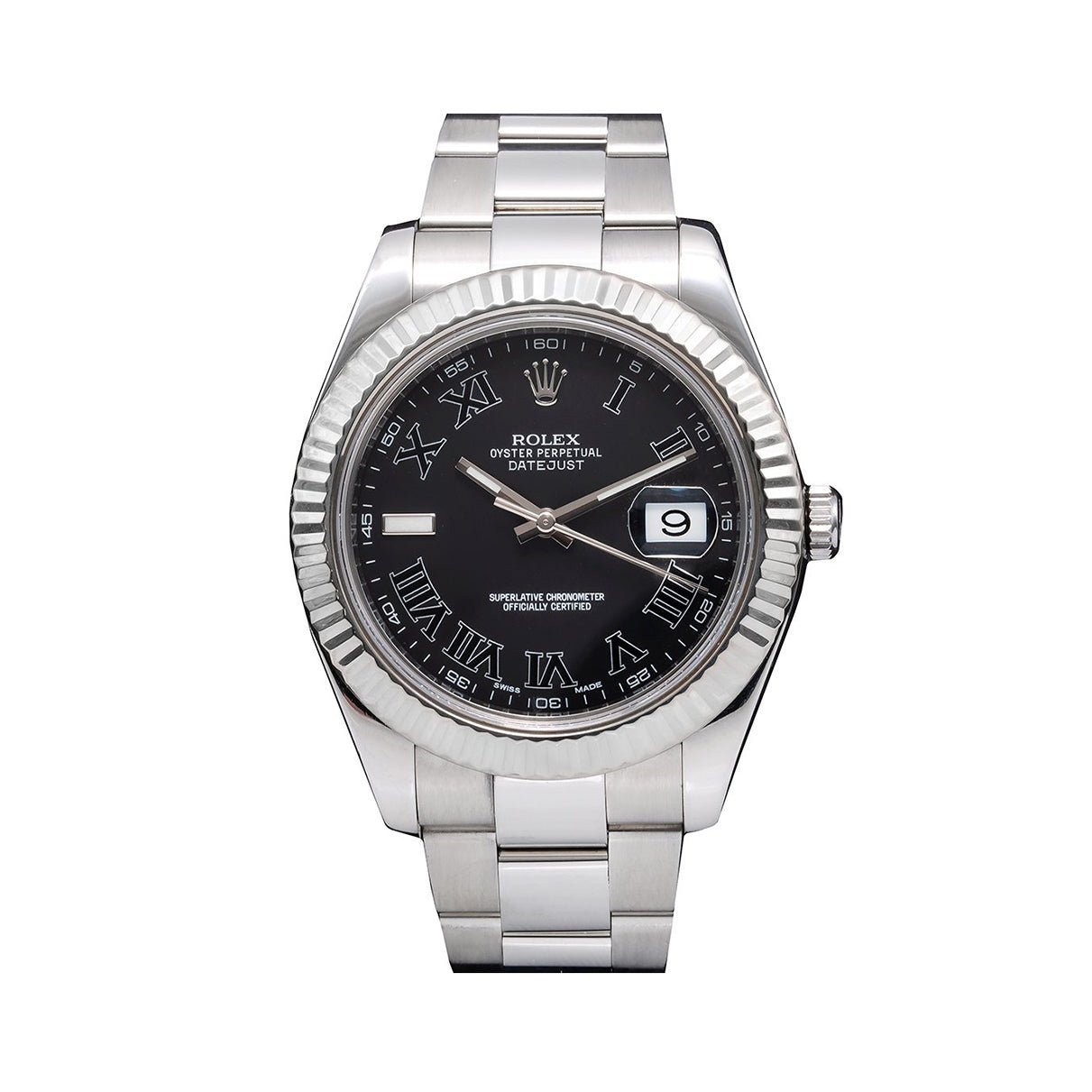 Pre-Owned-Rolex-DateJust-II-116334-41mm-Black-Dial-with-Roman-Numerals-JD-Watches-NY.jpg Rolex DateJust II 116334 41mm Black Dial with Roman Numerals - Image 1