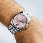 Rolex Datejust 36 116234 – Pink Floral Motif Arabic Dial, White Gold Fluted Bezel - Image 5