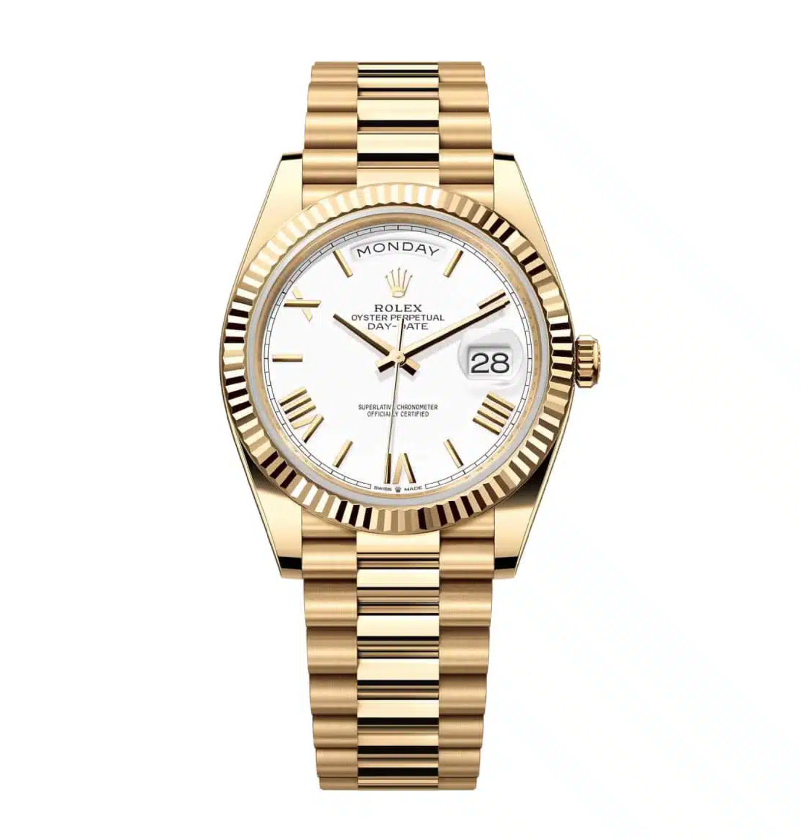 Pre-Owned-Rolex-Day-Date-40-President-White-Roman-Dial-JD-Watches-NY.png Rolex Day Date 40 President White Roman Dial - Image 1