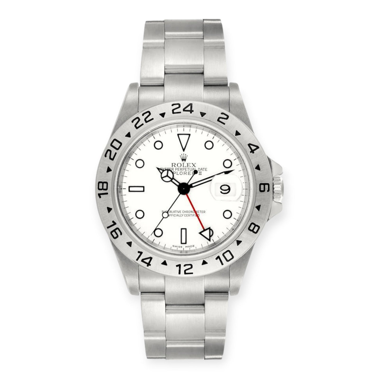 Pre-Owned-Rolex-Explorer-II-16570-Polar-White-Dial-Steel-Mens-Watch-JD-Watches-NY.jpg Rolex Explorer II 16570 Polar White Dial Steel Mens Watch - Image 1