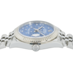 Rolex Ladies 31mm Stainless Steel & White Gold Datejust with Azzurro Blue Floral Motif Dial and Jubilee Bracelet - Image 3