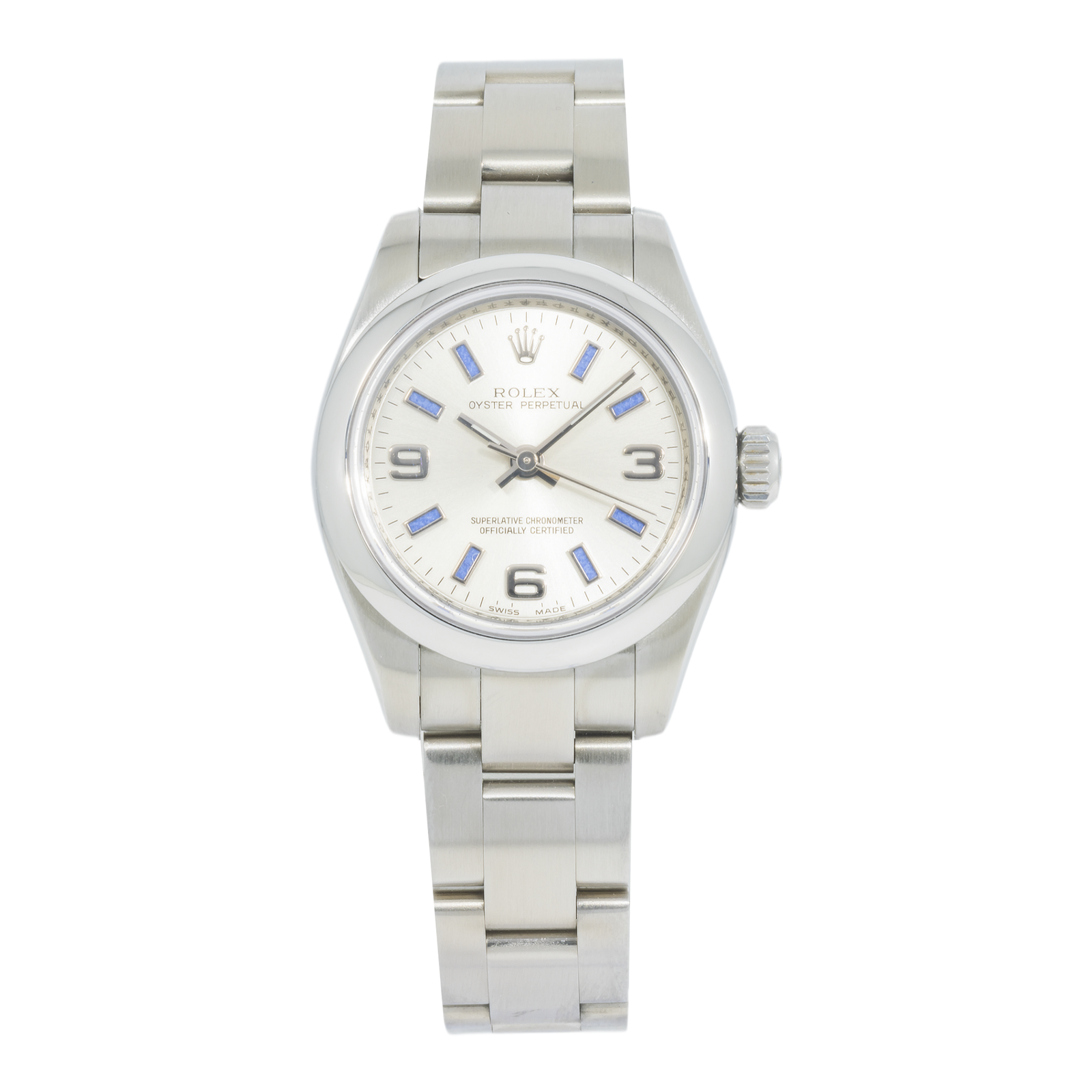 Pre-Owned-Rolex-Ladies-Stainless-Steel-176200-Oyster-Perpetual-with-Oyster-Bracelet-JD-Watches-NY.png Rolex Ladies Stainless Steel 176200 Oyster Perpetual with Oyster Bracelet - Image 1