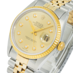 Rolex Men's Datejust 16013 Champagne Diamond Dial – Stainless Steel & 18k Yellow Gold – 36mm (Between 1977 & 1988) - Image 2