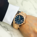 Rolex Sky Dweller Rose Gold with Blue Dial Jubilee Bracelet 336935 - Image 6
