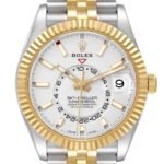 Rolex Sky Dweller Stainless Steel and Yellow Gold Jubilee Bracelet White Dial 326933 - Image 2
