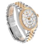 Rolex Sky Dweller Stainless Steel and Yellow Gold Jubilee Bracelet White Dial 326933 - Image 5