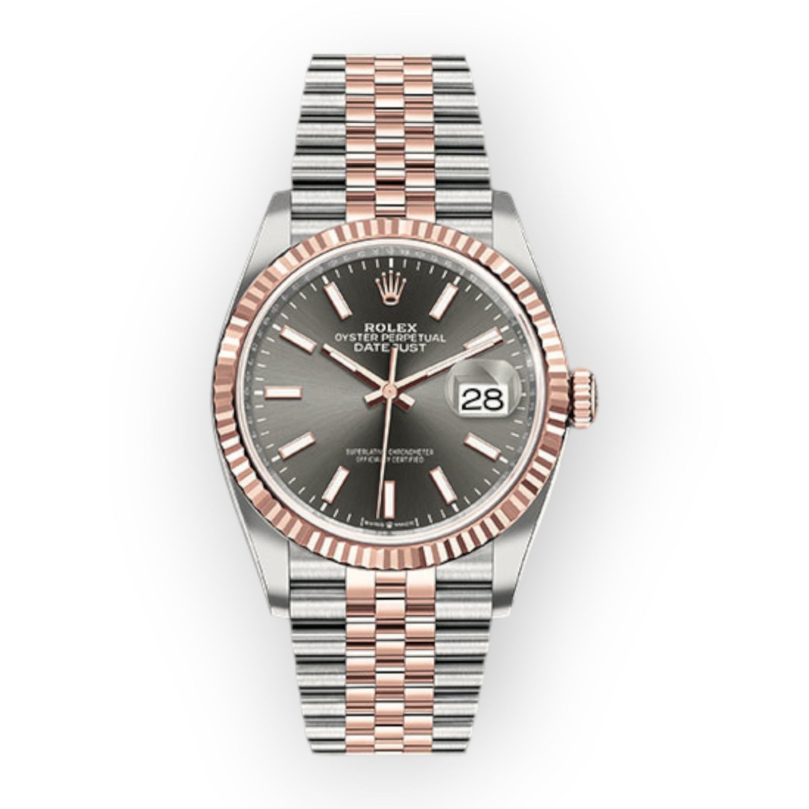 Pre-Owned-Rolex-Steel-and-Everose-Rolesor-Datejust-36-Watch-126231-Dark-Rhodium-Index-Dial-Jubilee-Bracelet-JD-Watches-NY-1.jpg Rolex Steel and Everose Rolesor Datejust 36 Watch 126231 Dark Rhodium Index Dial - Jubilee Bracelet - Image 1