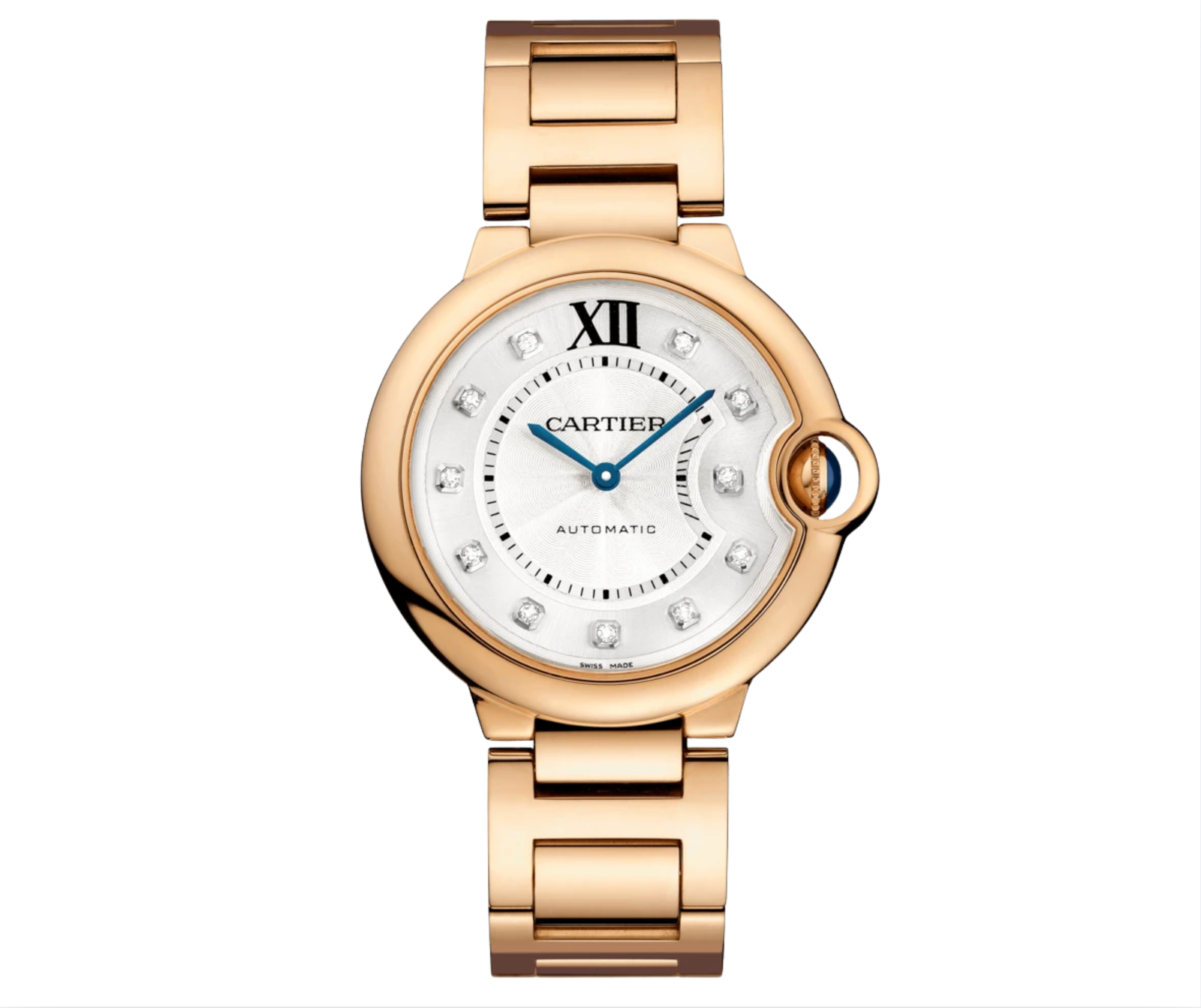 Screenshot2025-08-05at3.35.33PM.png Cartier Ballon Bleu 36 mm 18K Rose Gold Automatic – Silver Diamond Dial 11×0.10 ct – Ref. CRWE902026 - Image 1