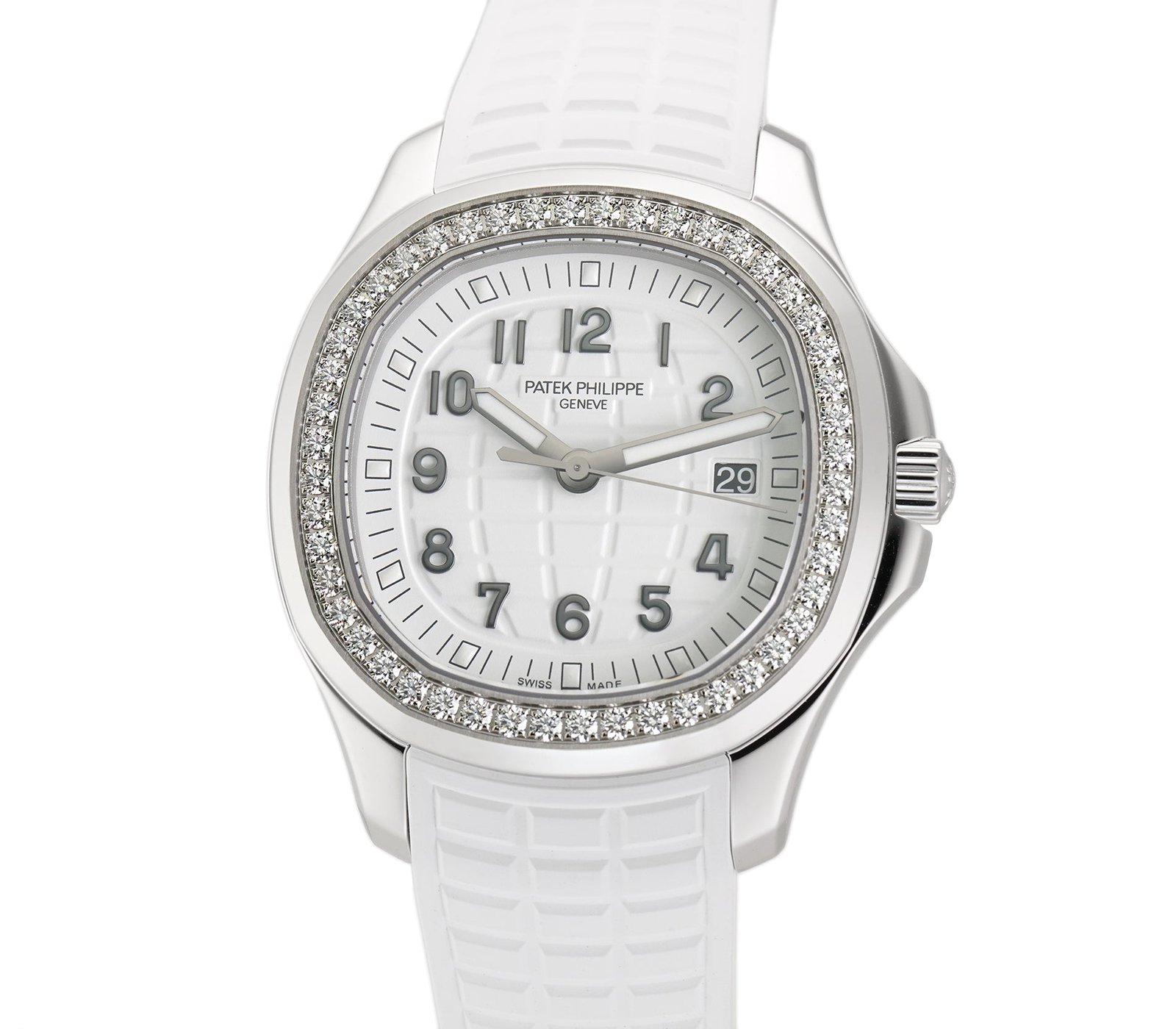 Untitled-2_97e9f14b-6eec-40a5-b1a6-6375f278d9ae.jpg 39mm Ladies Diamond Bezel Steel White Dial Quartz - Image 1