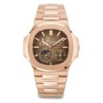 40mm Rose Gold Sunburst Brown Dial Self Winding