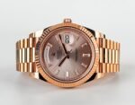 Rolex Day-Date 40 Rose Gold Sundust Diamond Dial & Fluted Bezel President Bracelet 228235 - - Image 4